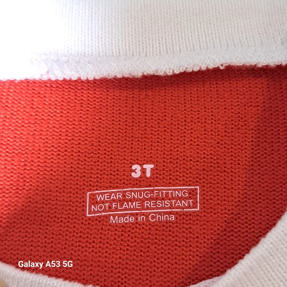 Children's Red & White Holiday Top - 3T Size